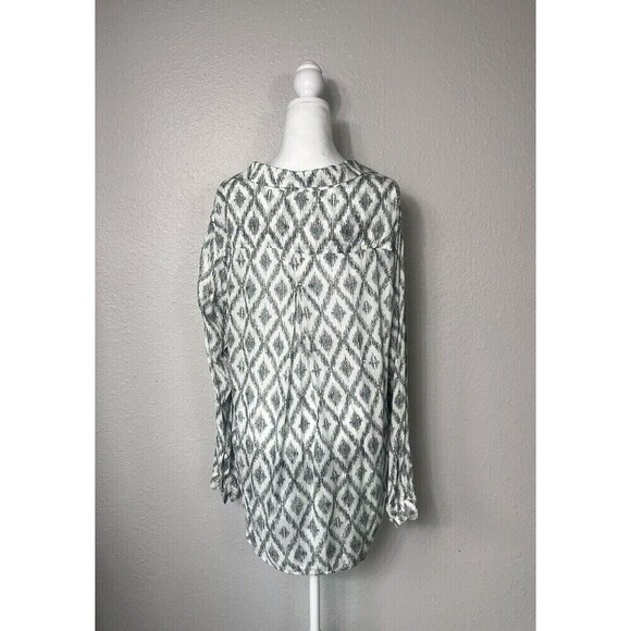 Cloth And Stone Ravenna Large Women Button Up Blouse White Black - Picture 4 of 6